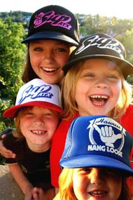 Kids wearing SUP ATX hats