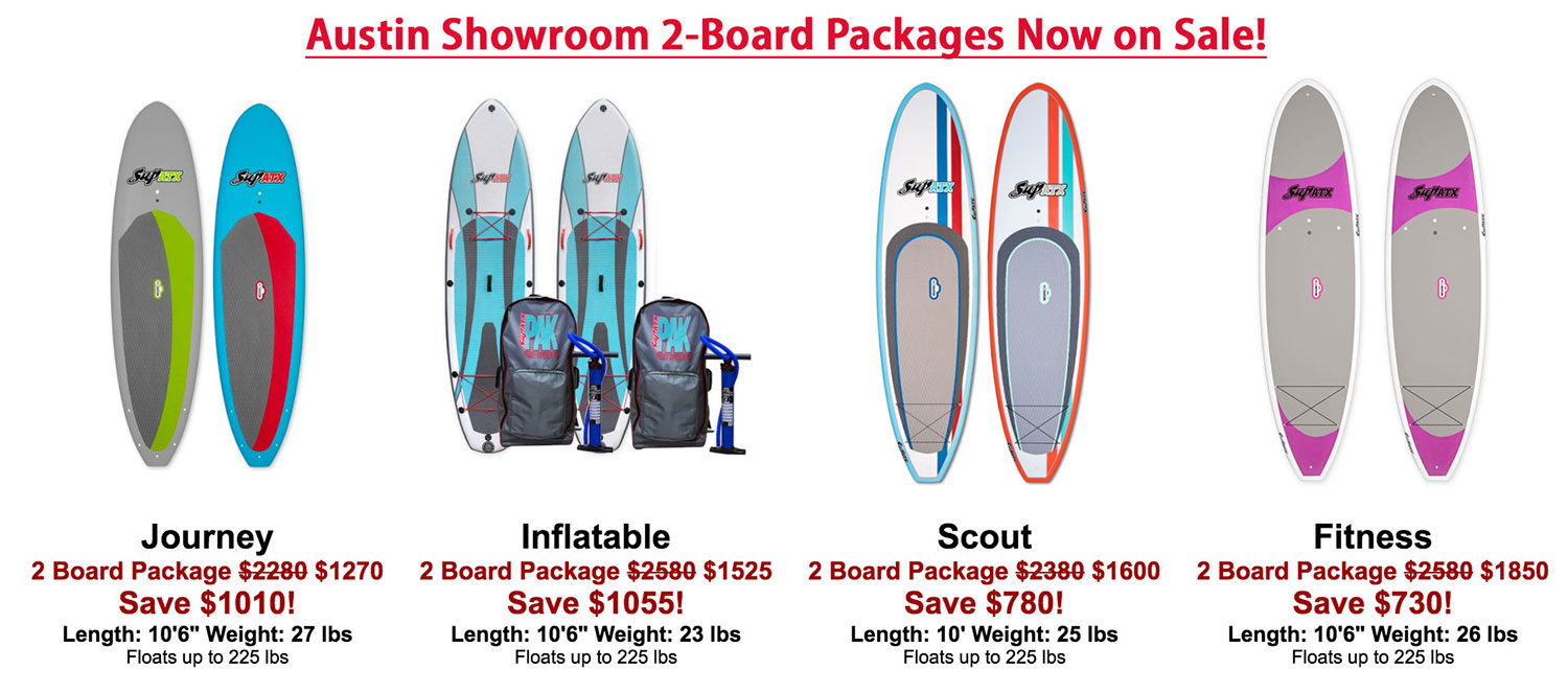 SUP ATX Store in Austin, Texas. New and Used SUP Stand Up Paddle Boards!