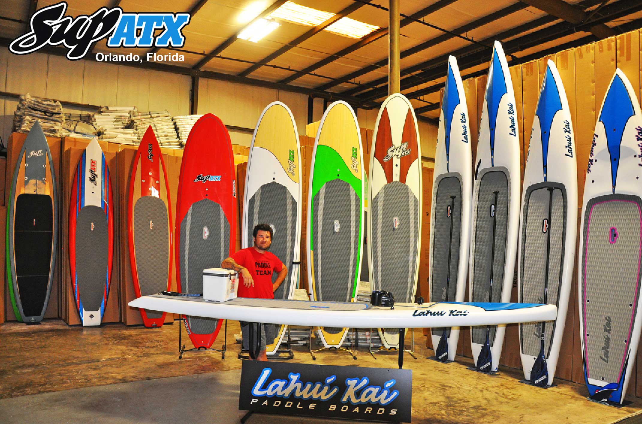 SUP ATX Factory Showroom in Orlando, Florida. Buy New and Used SUP